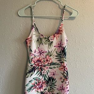 ReVamped Mini Bodycon Hawaiian Print Dress